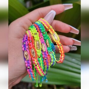 Enlighten Me Virgin Mary Braided Bracelet New Handmade Adjustable Last One!